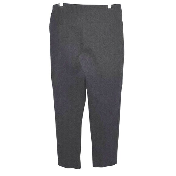 Zac & Rachel Womens Black Pull-On Straight-Leg Ankle Pants Size 10 Nylon Blend - Picture 2 of 11